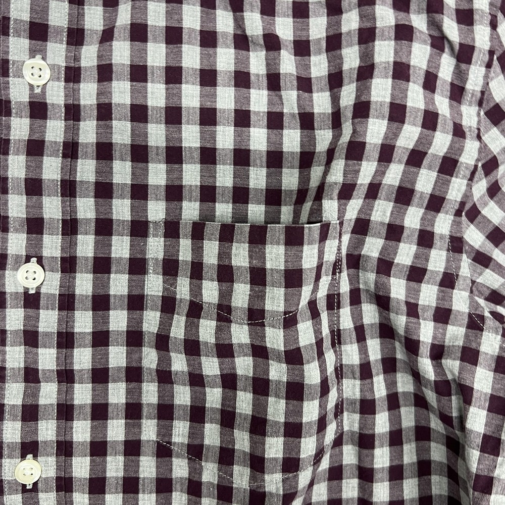 Bonobos Shirt Mens L Purple Gray Check Slim Fit Long Sleeve Button Down Preppy - Picture 9 of 16